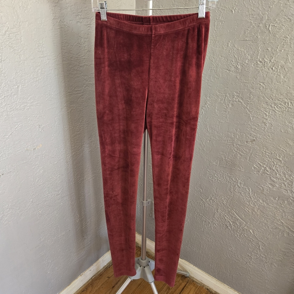 Old Navy Red Velvet Leggings